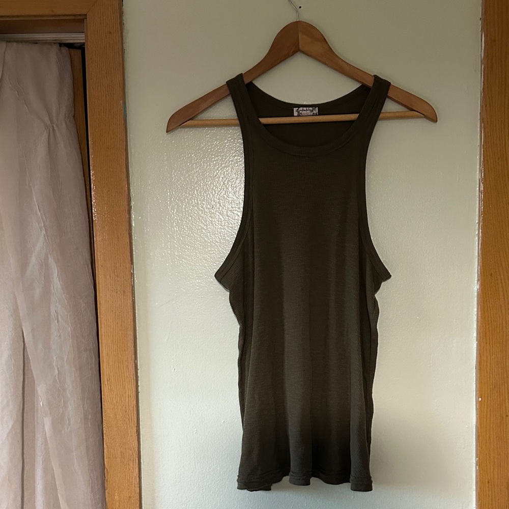 Free People Olive Sleeveless Top